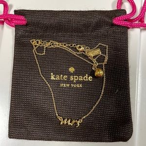 Kate Spade “MRS” necklace